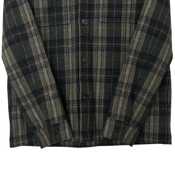 mododoc Wool Blend Plaid Long Sleeve Shacket Jacket (M) - Picture 6 of 9